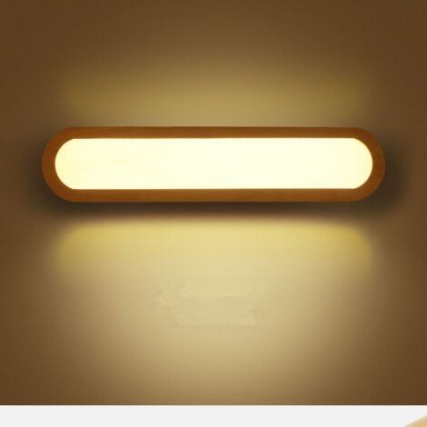 Applique murale LED nordique en bois massif, luminaire décoratif d'intérieur, idéal pour une chambre à coucher, un couloir, des escaliers, une armoire carrée créative en bois, une lampe de lecture (1/5)