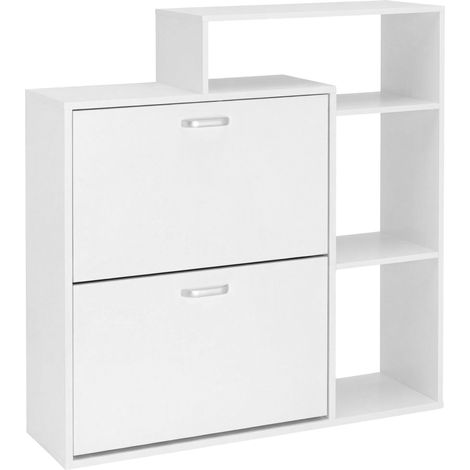 Scarpiera con ripiano, colore bianco zefiro (1/5)