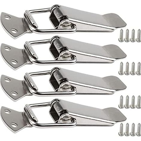 Fermoir de tension en acier inoxydable avec vis, fermoir à levier 56 mm, loquet ressort bascule, clip serrage, fermeture boîte, capuchon verrouillage pour boîte outils - mm without Locking Hole (1/5)