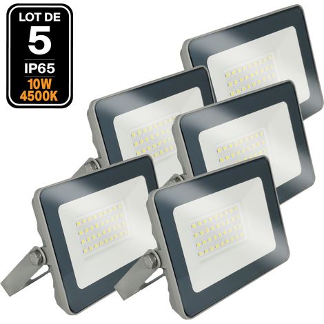 Europalamp – Projecteur LED 10W blanc neutre 4000K – Étanchéité IP65 – 850Lm – Durée de vie 50 000h – Angle 120° pour éclairage extérieur (1/8)