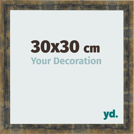 yd. - Cadre photo 30x30 - Bleu Or Melange - MDF - Pisa (1/5)