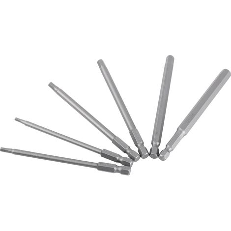 6-teiliges Set magnetischer Schraubendreherbits, 100 mm, Sechskantkopf mit 1/4"-Sechskantschaft (1/5)