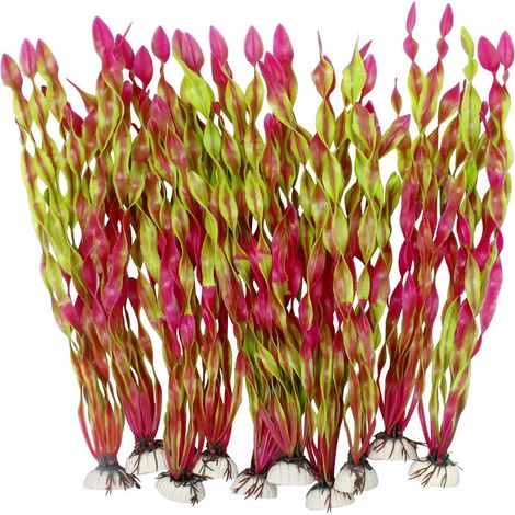 10 plantes aquatiques artificielles pour aquarium (1 pièce) - Algues vertes (1/5)