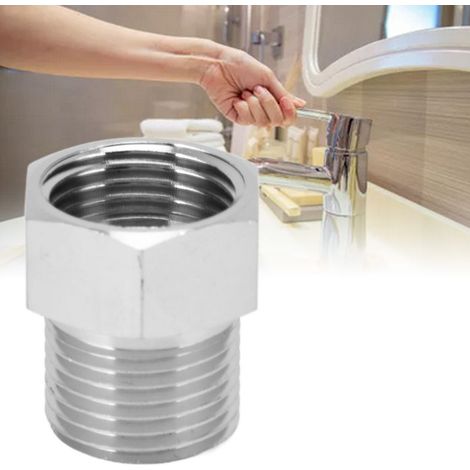[Clapet de robinet anti-retour] Adaptateur de robinet de lavabo en acier inoxydable et G1/2 pour machine à laver, toilette et équipements ménagers, résistant à la corrosion. (1/5)