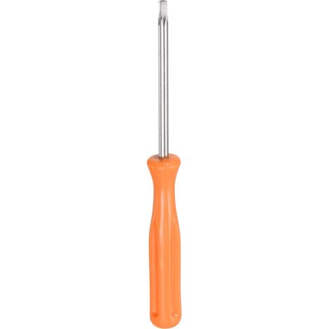 Tournevis Torx T10H en Acier au Carbone de 4 Pouces de Longueur, Tête en Étoile de Sécurité à 6 Points Non Magnétique, Tournevis de Précision avec Poignée Antidérapante, Jaune (1/5)