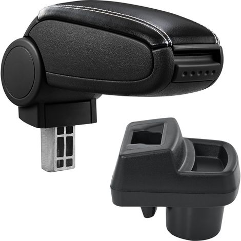 Reposabrazos central para Opel Corsa F a partir 2019 polipiel - Blanco [pro.tec]