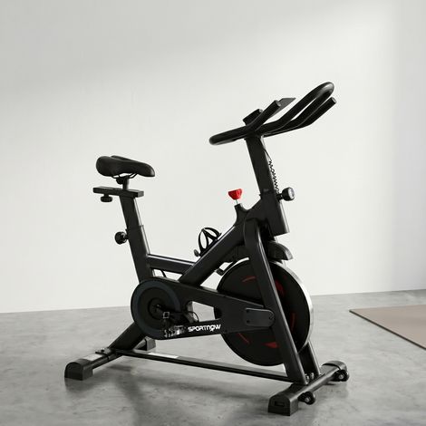 Vélo d'Appartement Silencieux avec Résistance Magnétique Réglable, APP Connectez, Écran LCD, 111,5x52,5x114,5cm, Noir (1/5)