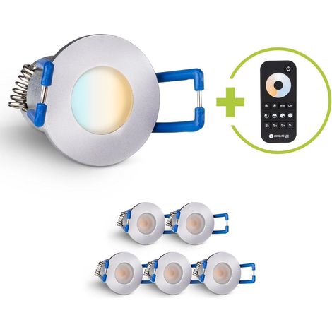 Einbaustrahler Mini Livorno 3W CCT 2700K-6500K IP65 - Farbe: silber - Anzahl: 6x