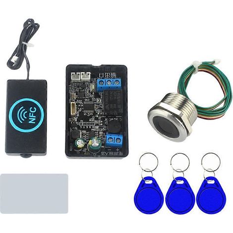 Contrôleur d'accès par empreinte digitale, module de relais de commande de serrure électrique NFC, interrupteur de proximité pour carte à puce S3, empreinte digitale et NFC S3 (1/5)