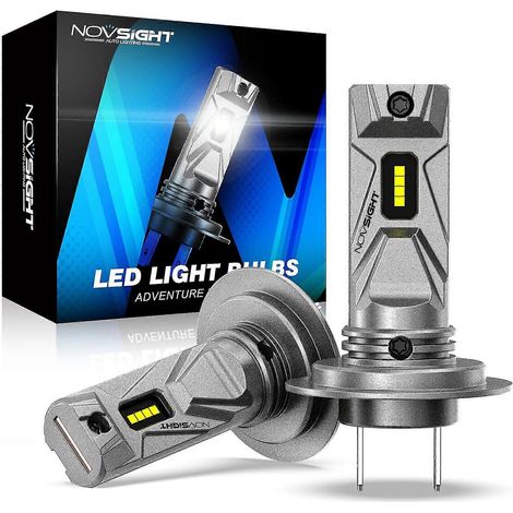 Ampoules de phares H7 pour voiture, plug and play, mini LED 1:1, 12 V, 6500 K, blanc brillant, sans ventilateur. (1/5)