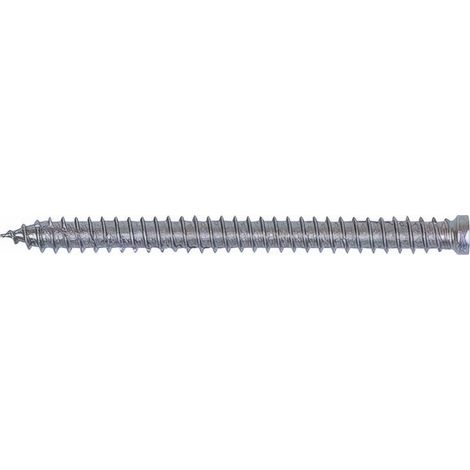 50 Vis béton pour fixation de menuiseries - Tête ronde réduite T30 - D. 7,5 x 202 mm - Zingué