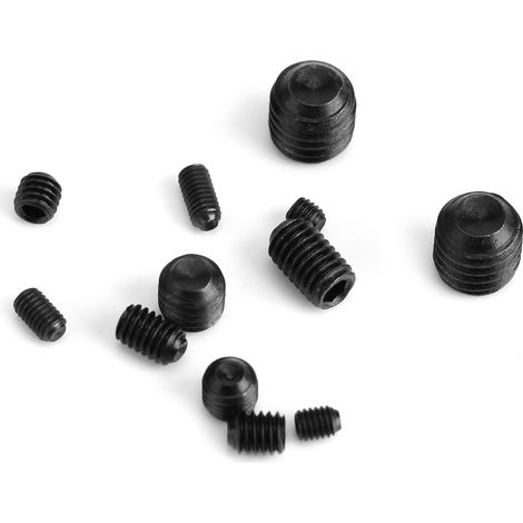 Jeu de 240 vis sans tête hexagonales en acier au carbone avec étui en plastique (1/5)