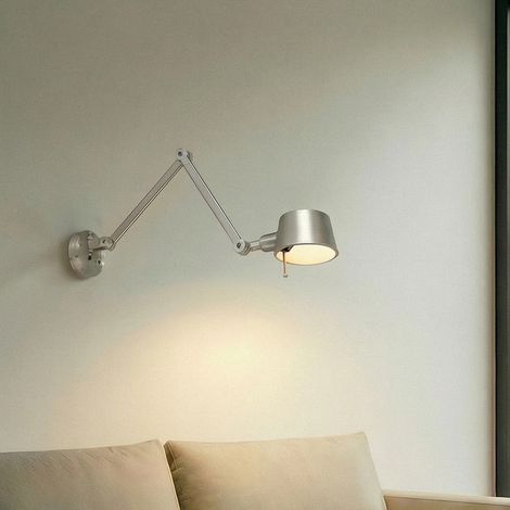 [GEBRAUCHT] B-Ware Lucande Wandleuchte Wandlampe Silka Nickel E27 Verstellbar Metall 91 cm Lampe (1/2)