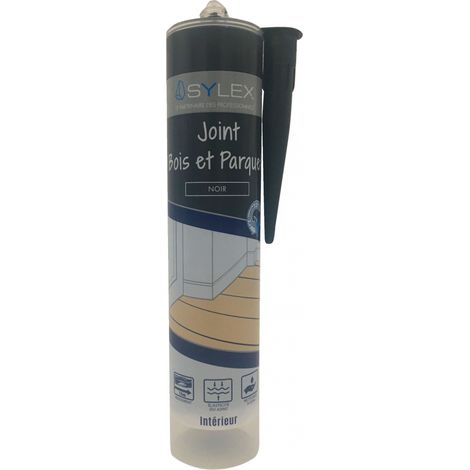 Mastic bois et parquet Sylex - Joint de finition élastique Couleur: NOIR