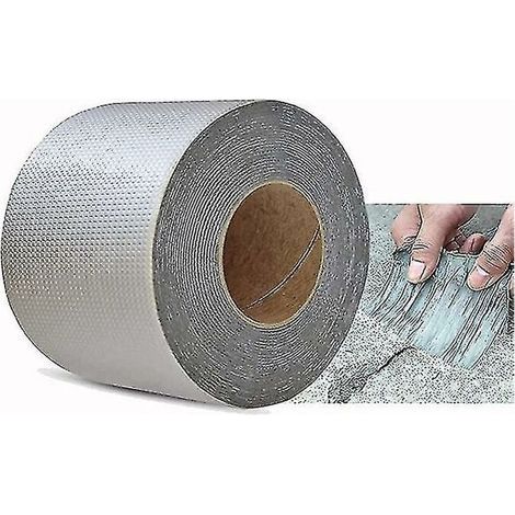 Bande en caoutchouc butyle imperméable de papier d'aluminium pour la réparation Marine de plancher de tuyau de toit de fenêtre de mur, Rupture de tuyau 10 cm X 5 cm (1/3)