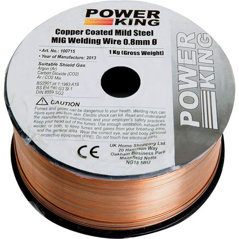 PowerKing 0.8mm Copper Coated MIG Welding Wire, 1kg Spool