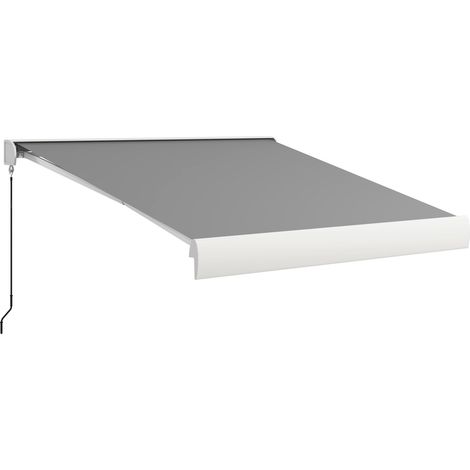 Ausziehbare Markise, 295 x 250 cm, Fernbedienung, Hellgrau (1/5)