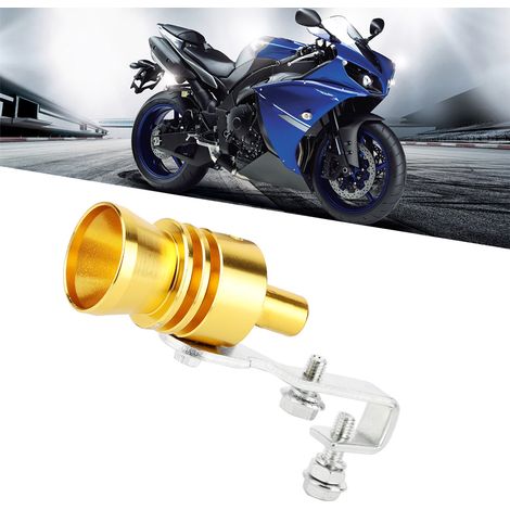 Sifflet à Turbine pour Échappement de Voiture et Moto, Accessoire Auto Modifié Doré (1/5)