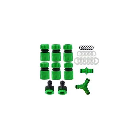 Lntyq 10er-Pack 3/4" 19 mm Gartenschlauchverbinder, Gartenschlauch-Wasserhahn-Anschlussset – Schnellkupplung, Doppel-Außengewinde, Y-Verteiler, 2-in-1-Gewindehahn, Reparaturdichtung (1/5)