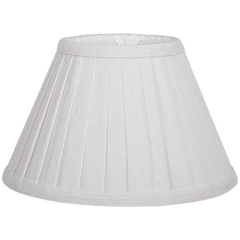Fabrilamp – Abat-jour conique plissé beige – Dimensions 14x8x9.5 cm – Finition élégante pour décoration intérieure – Compatible avec pince