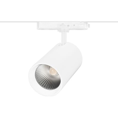 Forlight Tent - Spot sur Rail avec Blanc Neutre 4000K. Diamètre 9cm. Structure en Aluminium. Coloris Blanc