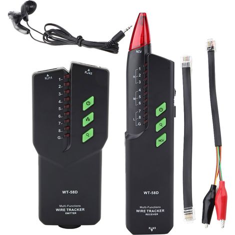 MESTEK WT-58D Handheld Network Cable Tester Line Finder Telephone Wire Detector Tracker Tool