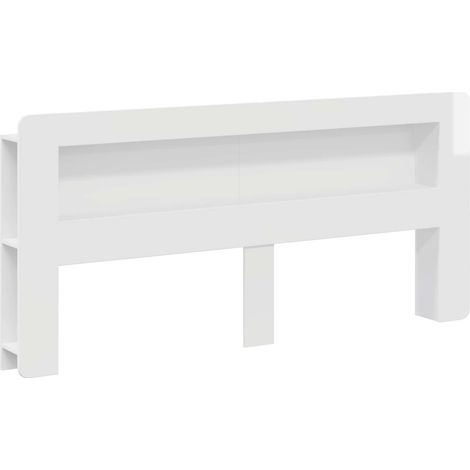 Testiera Testata del letto Bianco Lucido Legno ingegnerizzato (1/5)