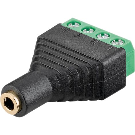 Bloc terminal GOOBAY 59200, 4 broches vers prise jack 3,5 mm