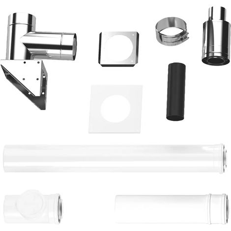 Bosch Accesorio de escape FC-Set80-C53x (juego básico trasero C53x, d:80/125mm, fachada, 7738112756