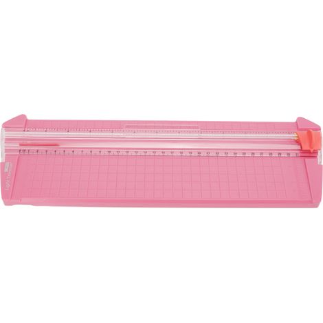 Kleiner, präziser Papierschneider, metrisches/imperiales System, leicht, langlebig und einfach zu bedienen, für das A3-Format, PaperRose rot. (1/5)