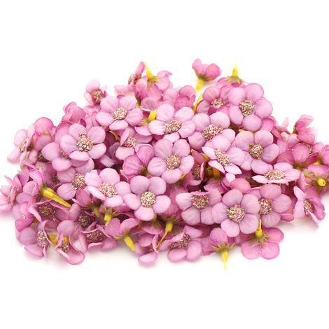 Fleurs Artificielles - 100 Pièces - Diamètre 2,5 cm - Pour Décoration Maison Mariage Fête Voiture - Accessoire DIY (1/5)