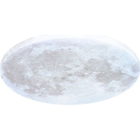 Plafonnier LED Lune - 1 piece - Diametre 38cm avec telecommande - Dimmable 3000-6500K pour chambre (1/4)