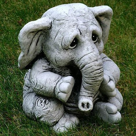 Elefantenstatue, Feng Shui Wohlstandselefant-Dekoration Harz-Glückselefantenfiguren Dekorationen Niedliches Tiermodell Dekorative Ornamente für Wohnzimmer, Außenbereich, Hof. (1/5)