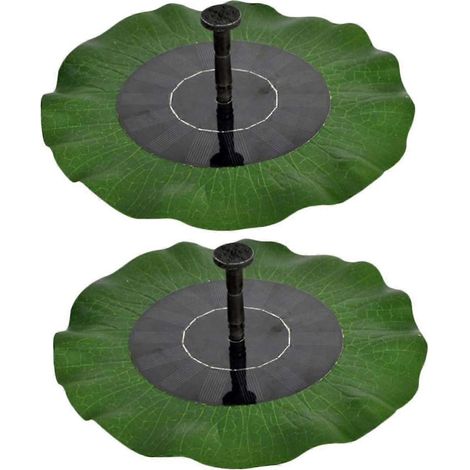 Ensemble de pompe pour fontaine à bain d'oiseaux à énergie solaire, en forme de feuille, adapté aux bassins de jardin et aux décorations extérieures durables. (1/5)