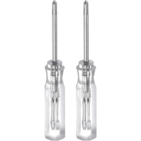 2Pcs Tournevis Phillips Ph0 Mini 1,5mm Tête en Croix Magnétique 45mm Longueur pour Réparations d'Appareils Électroménagers, Transparent (1/5)
