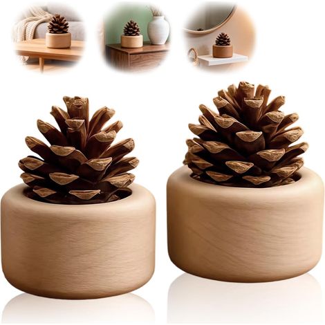Practical fragrance diffuser, pine cone-shaped fragrance diffuser, essential oil wand, long-lasting aroma, perfect for home and office (1/5)