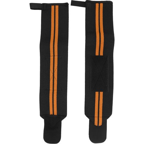 Bandes de poignet pour haltérophilie, musculation, fitness, support de poignet, orthèses orange (1/5)