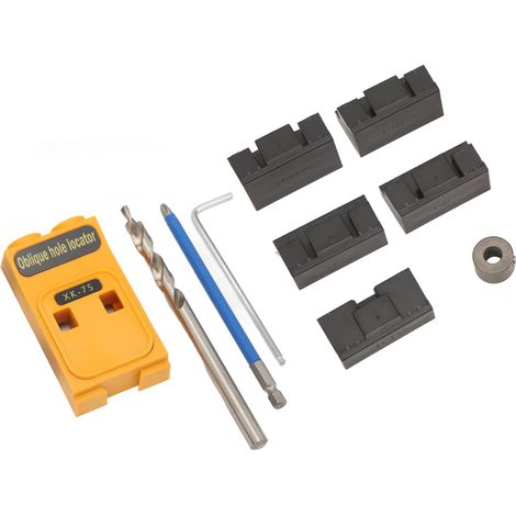 Kit de gabarits pour trous de poche, système de gabarits à 2 trous pour le bois, mini-ensemble d'outils de menuiserie pour projets de bricolage (1/5)