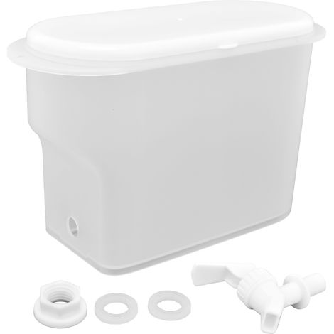 Réservoir d'eau de 3,5 L, blanc, durable, grande capacité, réutilisable, avec robinet (1/4)