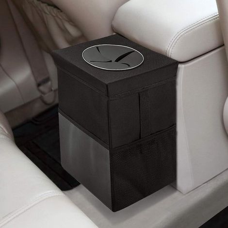 Auto Mülleimer mit Deckel Hängender Auto Mülleimer mit Aufbewahrungsbeuteln, auslaufsicher, faltbar, tragbar, wasserdicht, multifunktional, für d (1/5)
