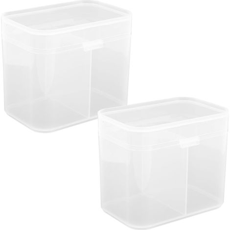 2 Pièces Distributeur de Cotons à Ongles à Deux Compartiments (1/5)