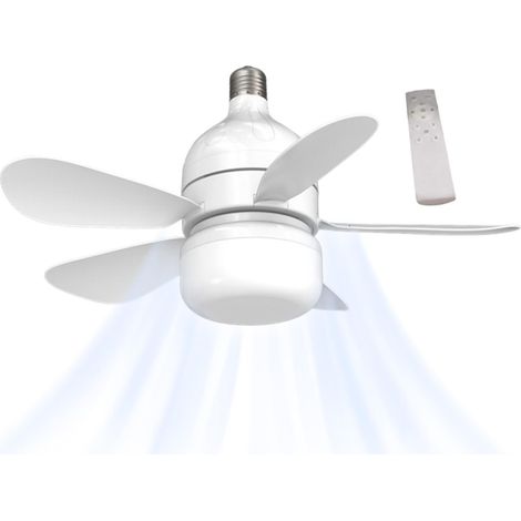 Ventilateur de lumière réglable Petite ampoule de ventilateur Lumière de ventilateur montée, ampoules pour la maison, lumières améliorant l'atmosphère, ventilateurs à douille avec télécommande (1/4)