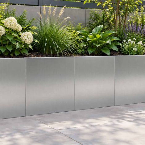 vidaXL Muro di contenimento 2 pz 40 x 12 x 50 cm Acciaio zincato