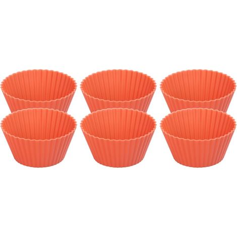 Form MagicHome, zum Backen, für Cupcake, Silikon, rot, 6er Set, 6,5x6,5x3 cm (1/5)