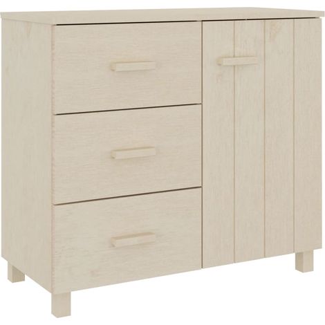Credenza buffet cassettiera mobile contenitore organizer cucina soggiorno soggiorno 90 x 40 x 80 cm legno di pino massiccio marrone 020032181