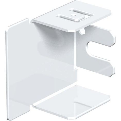 OBO Bettermann Tapa final 40x40mm Acero cincado / revestido de plástico blanco puro RAL 9010, 6249418