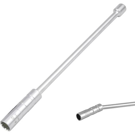 1 Douille Bougie 14mm, Tête Rotative 360°, Acier Chromé Vanadium, 12 Encoches, Réparation Automobile