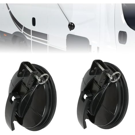 Awning Brackets - Awning Foot Bracket for Camper Motorhome Caravan Awning Bracket for T-Hule, F-iamma and D-OMETIC Awning Accessories (Black)