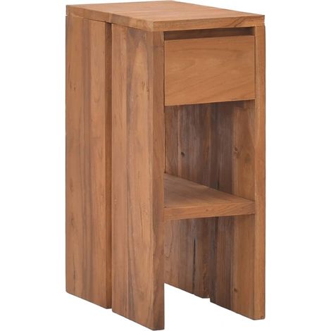 Nachttisch 20x35x50 cm Teak Massivholz vidaXL (1/5)