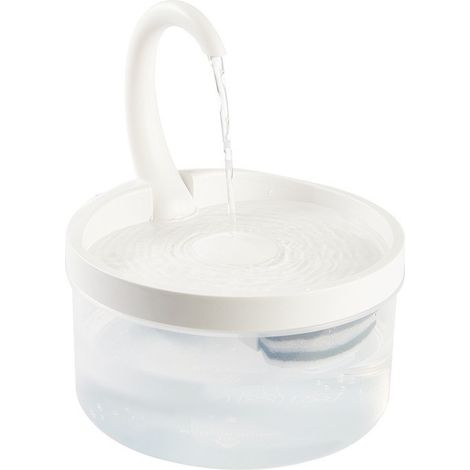 Fontaine à eau automatique pour chiens et chats, blanche, pour animaux de compagnie, à utiliser à l'intérieur. (1/5)